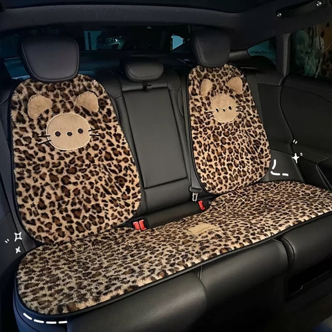 Lót Ghế Ô Tô, Gối Tựa Cổ/Lưng – Họa Tiết Da Beo Cá Tính