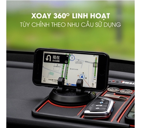 Thảm giá đỡ đt xoay 360 độ + sáp thơm màu