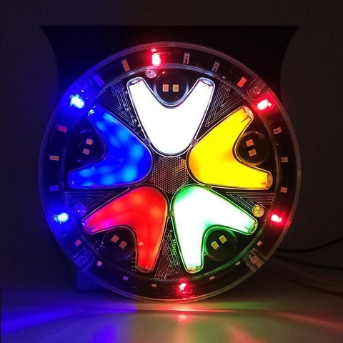 Đèn LED tròn nháy mẫu mới, Làm đèn phanh, đèn cảnh báo, đèn trang trí nháy nhiều chế độ cho ô tô điện áp 12/24v