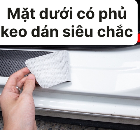 Set Bộ 4 miếng dán bậc carbon có logo hãng xe ô tô