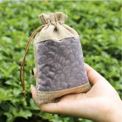 Túi thơm treo xe kèm tinh dầu hương Cafe Hazelnut Korea