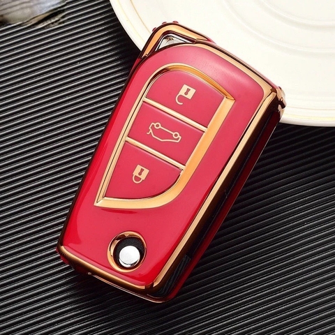 (TPU) Ốp khóa mạ nhựa dẻo silicon hãng xe TOYOTA