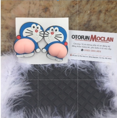 Set 2 miếng dán sticker doremon silicon chống va đập