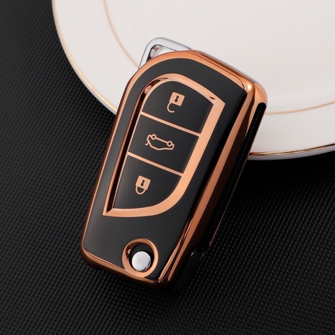 (TPU) Ốp khóa mạ nhựa dẻo silicon hãng xe TOYOTA