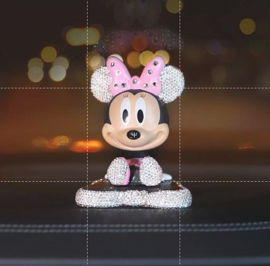 Chuột Mickey Minie Đính Đá Lắc Lư Đầu Dễ Thương Trang Trí Taplo ô tô