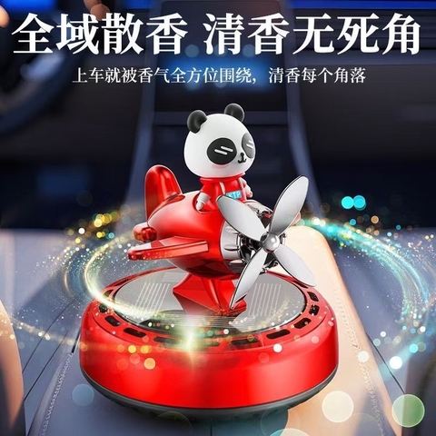 Máy Bay Trang Trí Taplo Xe Hơi/Bàn Làm Việc Chạy Bằng Năng Lượng Mặt Trời (Có Kèm Tinh Dầu Nước Hoa)