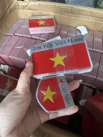 Tem nhôm / Cờ Phản Quang Việt Nam Dán Cho Oto, Xe Máy Đủ Size