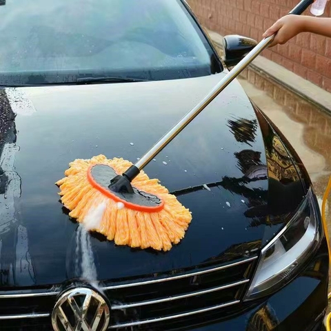 Dụng cụ chổi rửa xe 2 trong 1 kèm vòi nước đa năng tiện lợi hàng tốt tạo bọt