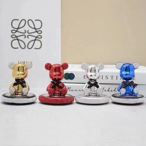 Bearbrick series - Gấu cổ nơ đính đá chứa sáp thơm màu