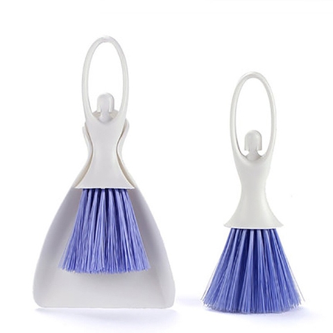 Chổi Kèm Khay Rác Mini Quét Bàn Thờ và Ô Tô- chổi vũ công