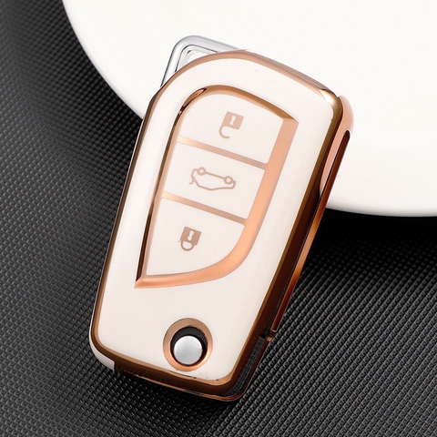 (TPU) Ốp khóa mạ nhựa dẻo silicon hãng xe TOYOTA