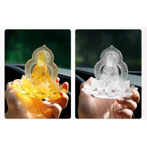 (17 mẫu ) Tượng phật bà Quan âm lưu ly trang trí taplo xe hơi