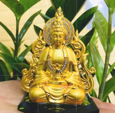 Tượng Phật Quan Âm Đế Kính trang trí xe ô tô - bàn làm việc