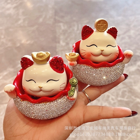 Mô hình mèo sứ - Mèo thần tài hũ tiền