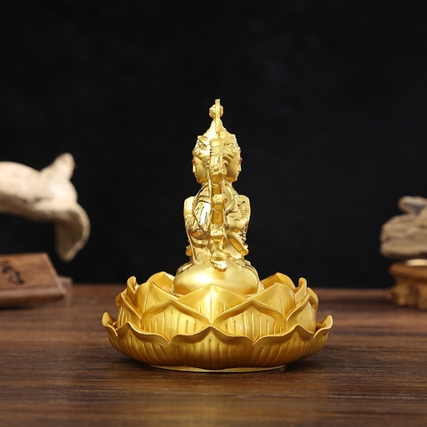 (5 Mẫu) Tượng Quan Âm Bồ Tát Hai Mặt Mạ Vàng Toạ Đế Sen - Trang Trí Ô Tô