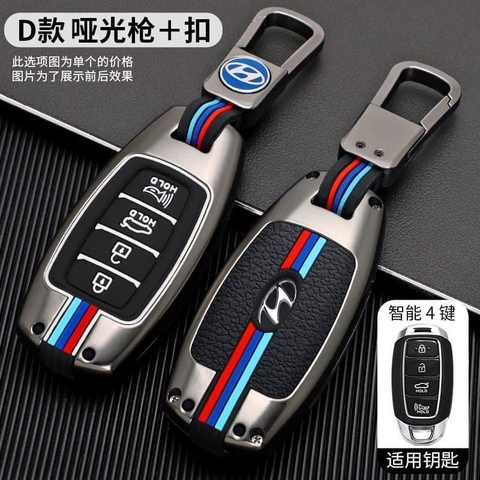 (80 loại xe ô tô ) Ốp bảo vệ chìa khóa bằng hợp kim có phản quang - OKL màu gray