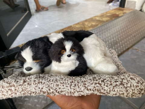 (KH) Thú bông đôi than hoạt tính trên ô tô 20x28cm