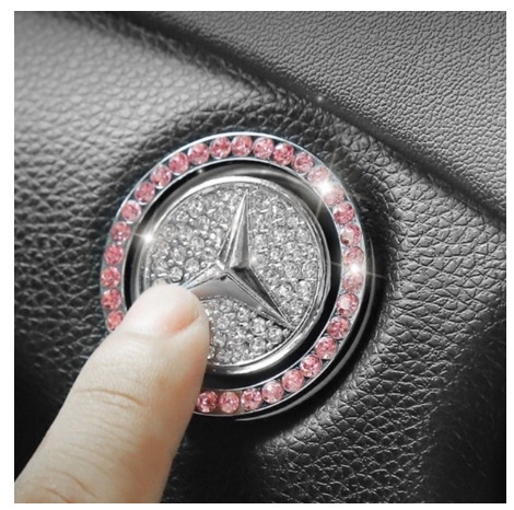 Logo Trang Trí Nút Khởi Động START STOP đính Đá - NKD