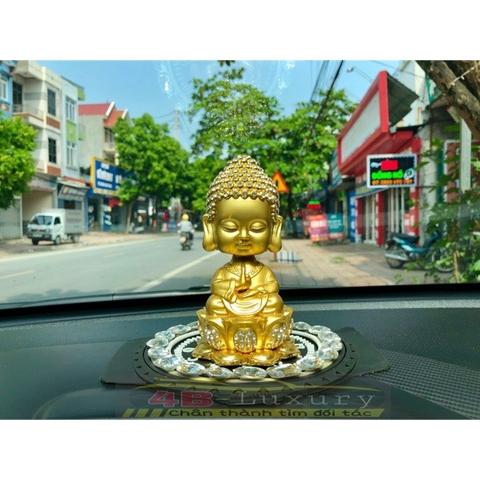 Tượng phật thích ca mâu ni đính đá đầu có lò xo