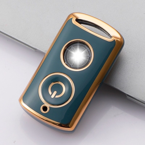 TPU ốp khóa nhựa xe máy viền vàng