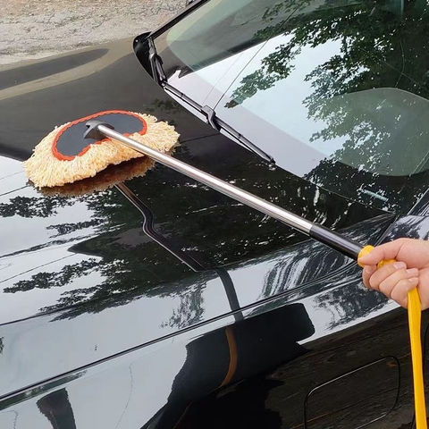 Dụng cụ chổi rửa xe 2 trong 1 kèm vòi nước đa năng tiện lợi hàng tốt tạo bọt