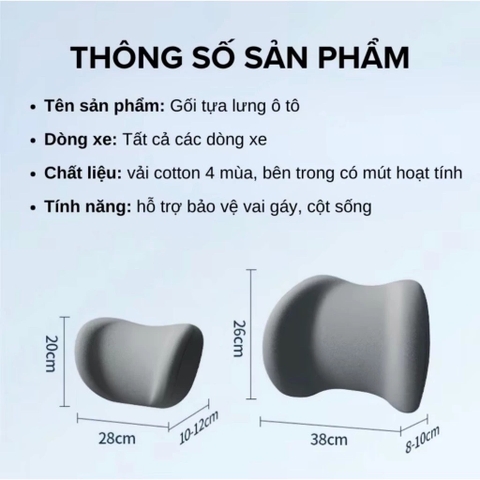 (Mẫu 3 bán rời) Tựa Đầu Tựa Lưng Form Mới 2024 Chính Hãng Awesome