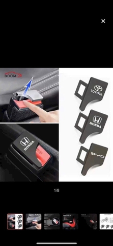 1 Chốt Khóa Dây An Toàn In Logo Cho Xe Hơi Màu Gray