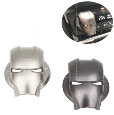 Nắp Dán Bảo Vệ Nút Bấm Khởi Động Start/Stop Engine Cho Xe Hơi, Ô Tô Bằng Kim Loại Hình Iron Man Độc Đáo