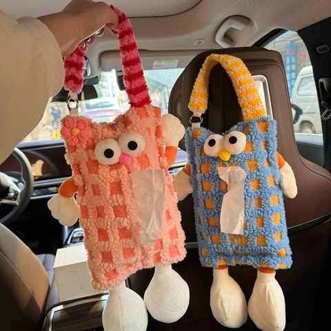 Hoạt Hình Hộp Đựng Khăn Giấy Hình Quái Vật Dễ Thương Treo Ghế Ngồi Xe Hơi / Nhà Cửa