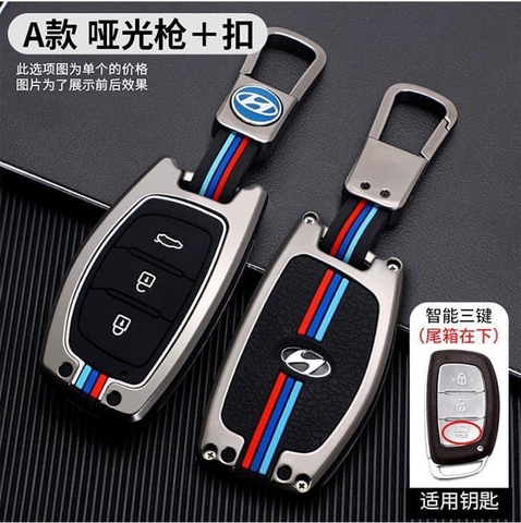 (80 loại xe ô tô ) Ốp bảo vệ chìa khóa bằng hợp kim có phản quang - OKL màu gray