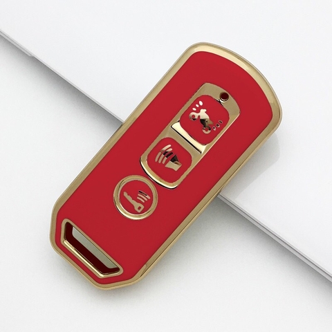 TPU ốp khóa nhựa xe máy viền vàng