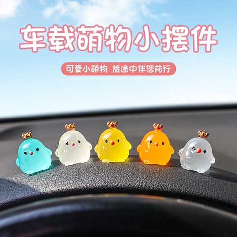 Chú Gà Đội Vương Miện Phát Sáng Dễ Thương Trang Trí Tiểu Cảnh / Xe Hơi