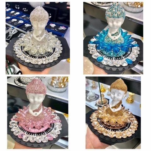 TƯỢNG PHẬT TỌA ĐÀI SEN ĐÍNH ĐÁ