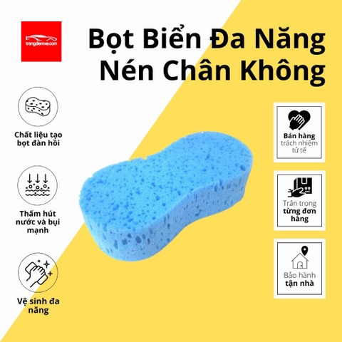 Bọt Biển Rửa Xe Hơi Ô Tô Đa Năng Nén Chân Không Bọt Biển Siêu Thấm Hút