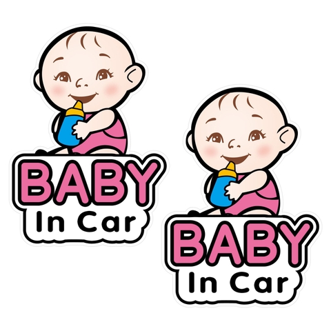 Tem dán phản quang Baby In Car  size 11x11cm