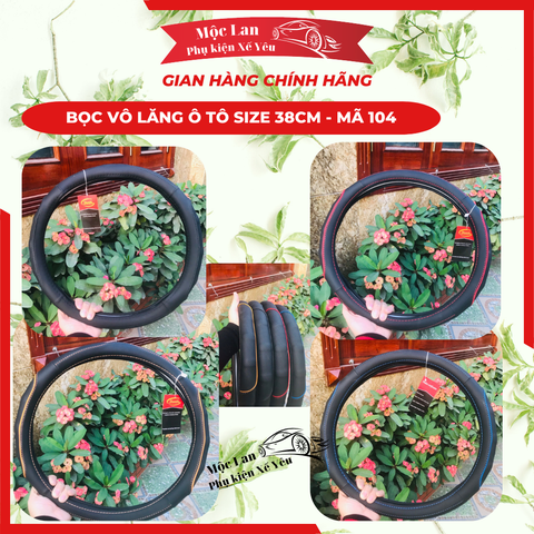 Bọc vô lăng 104 4 màu kẻ viền