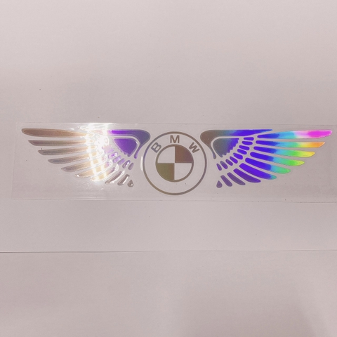 Tem Decal Phản Quang Cánh Thiên Thần Logo Hãng Xe Dán Trang Trí Theo Logo Xe Ô Tô