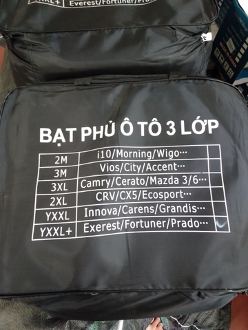 Bạt Phủ Xe Ô Tô Vải Dù OXFORD Cao cấp ( vỏ đen)