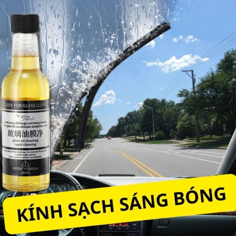 Nước Rửa Tinh Chất Màng Dầu Kính Ô Tô 180ml Thông Dụng Dụng Cụ Lau Kính Cửa Sổ Bảo Dưỡng An Toàn Hơn Khi Lái Xe - NRK