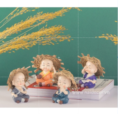 Bộ tượng 4 chú tiểu Tứ Không