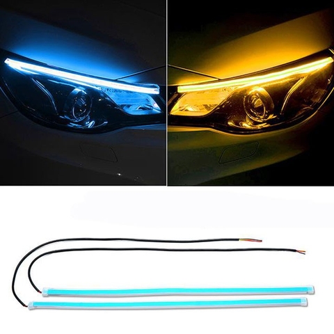 Bộ 2 LED mí Ô tô tích hợp xi nhan nháy đuổi dài 60cm