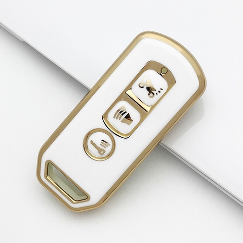 TPU ốp khóa nhựa xe máy viền vàng
