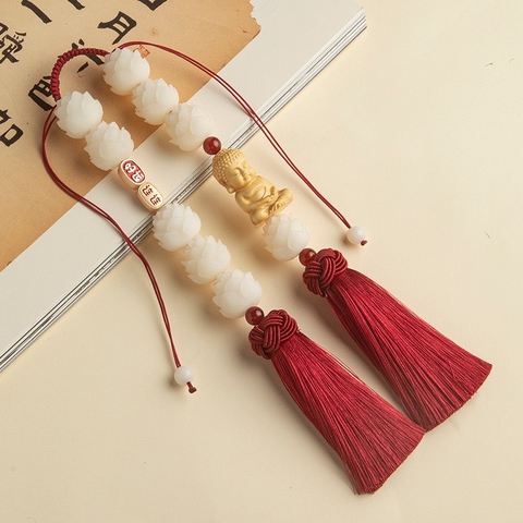 Khánh Phật Thích Ca Cửu Liên Hoa Bồ Đề Treo Xe Bình An Và May Mắn - Khánh đôi 9S