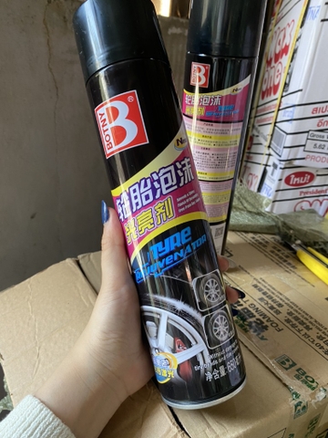 Chai xịt bọt làm bóng lốp chính hãng Botny 650ml