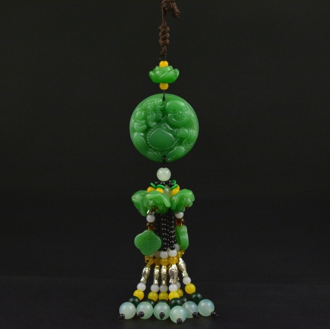 Khánh treo xe phong thủy, dây tua rua đá