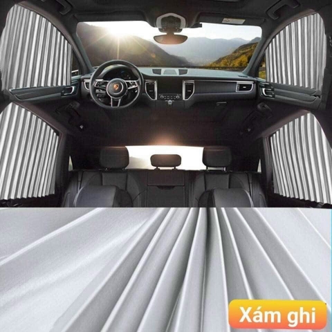 [Giá 1 Bộ 4 Cửa] Rèm vải che nắng xe hơi gắn nam châm tiện dụng
