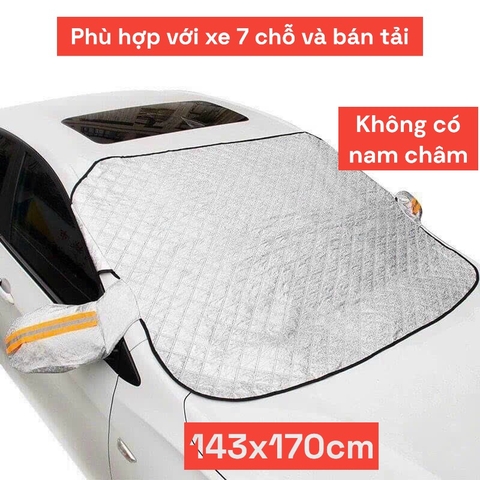 Bạt kính lái hút nam châm có tai che gương fom mới 2025
