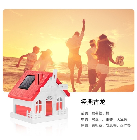 Nước hoa ô tô mô hình ngôi nhà MY HOME có cánh quạt xoay bằng nlmt dung tích 40ml