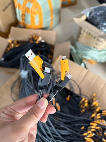 Dây Cáp Sạc Nhanh 4 in 1 65W Sạc USB-Type C , Type C-TypeC, Type C - Laining, USB - Lightning