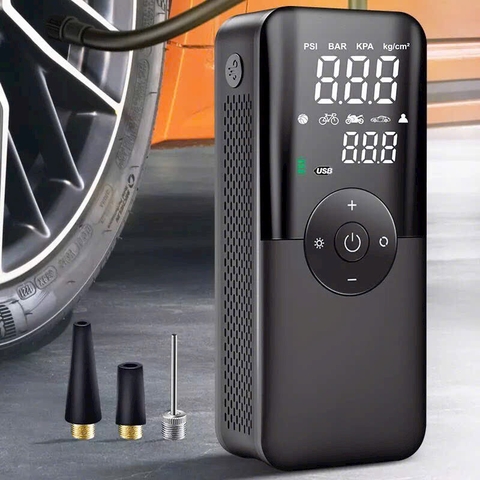 Bơm lốp Ô Tô CARSUN Mini Sạc Pin Điện Tử Tự Ngắt Không Dây - Máy Bơm Hơi Đa Năng Kèm Sạc Tiện Dụng Chất Lượng Cao
